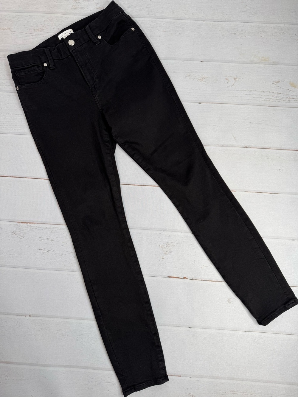 Good American Good Legs High Rise Black Skinny Jeans Size 6/28